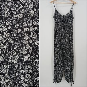 Storia Floral Lace Up Jumpsuit